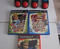 PS2 Four  Wireless Buzzer Controllers/Games