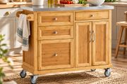 Kitchen Island  large stainless steel worktop, Kitchen Island Cabinet: