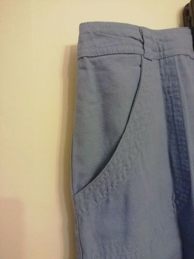 Mantaray Blue Canvas Cotton Knee Length A-line Skirt New With Tags RRP 35 Euro. Size  UK26