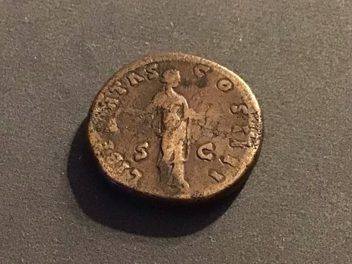 Roman Coin Emperor Antoninus Pius 153-154 AD Sestertius