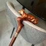 Unique Handmade Walking Stick, Fox Handle, Never Used Image 3