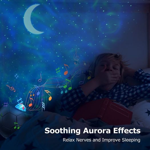 Bluetooth speaker with LED Projection Lamp Galaxy Star Projector Night Light Lamp Ocean Starry Nebula/ Laser Star/ Moon Projection, USB Charging, for Wedding, Party, Kids Room, Birthday