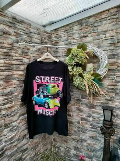Vintage 90s Muscle Car T-shirt  Single Stitch T-shirt  Awesome 90s print  Size 2XL