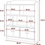 Kids Bookshelf and Storage, Childrens Bookcases Displaying Books toys Organizer Shelving Unit for Boys and Girls (Blue) Image 2