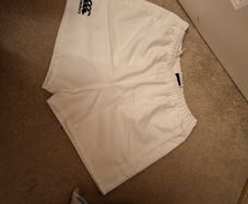 Canterbury rugby white shorts adult large