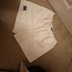 Canterbury rugby white shorts adult large