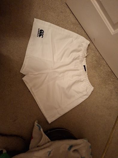 Canterbury rugby white shorts adult large