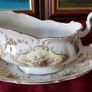 37 Piece Royal Albert September Song Gold Gilt Bone China Dinner Service / Set For 6 Person Setting Made In England Antique Rare And Hard To Find Image 8