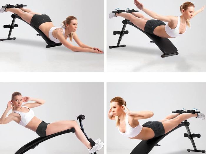_Arc-Shaped Foldable Weight Bench, Sit Up Bench ab trainer be Used for Abdominal Exercise, Weightlifting, Sit-up and other Indoor Exercise