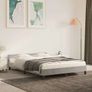 Bed Frame without Mattress Light Grey 135x190cm Double Velvet Image 2