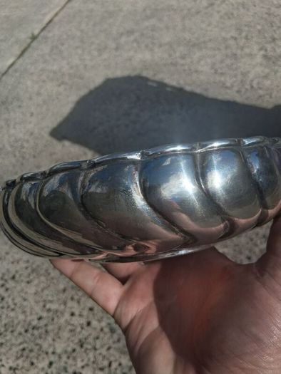 Sterling Silver Wave Bowl (7 Inches 241 grams)