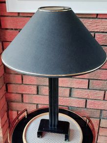 Al Frank Black Wrought Iron Table Lamp