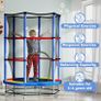 4.6FT Kids Trampoline for Toddlers Outdoor Indoor w/Enclosure Net, Steel Frame, for Ages 3-6 Years Image 4