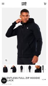 Gym + Coffee Relentless Hoodie NEW