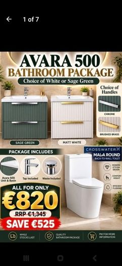 Crosswater,Rt large bathroom packadge massive saving