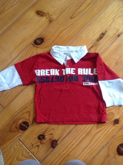 Rugby style Top Age 12-18 months