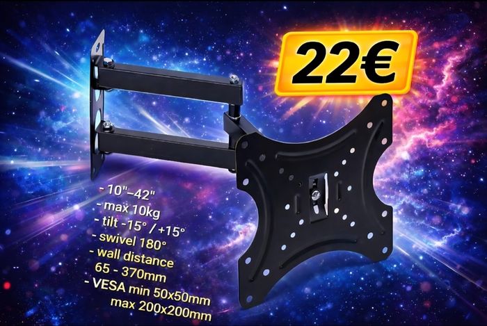 TV Wall Mount Bracket Tilt Swivel 10-42"
