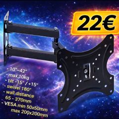 TV Wall Mount Bracket Tilt Swivel 10-42"