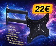 TV Wall Mount Bracket Tilt Swivel 10-42" TV