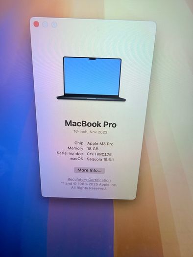 Macbook M3 Pro 16 inch