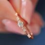 Beautiful Rose Gold Diamond Accent Ring - Brand New Image 4