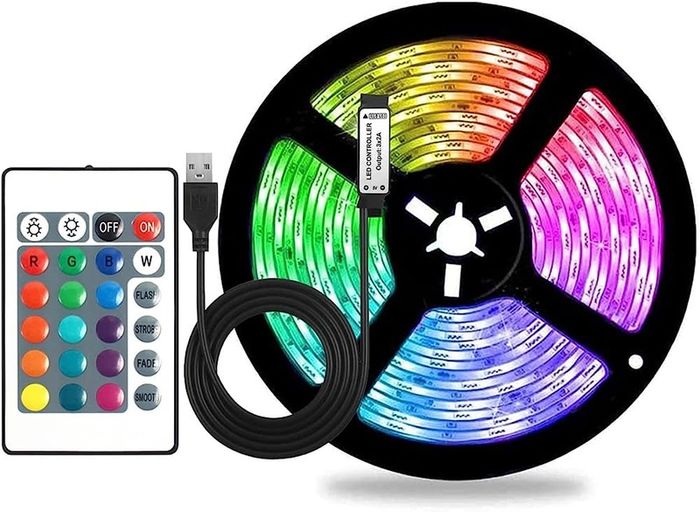 USB Led Strip Lights, Strong Self Adhesive Strip Lights, RGB 16 Colors Changing, 24Keys Remote Control, DIY (FREE SHIPPING)