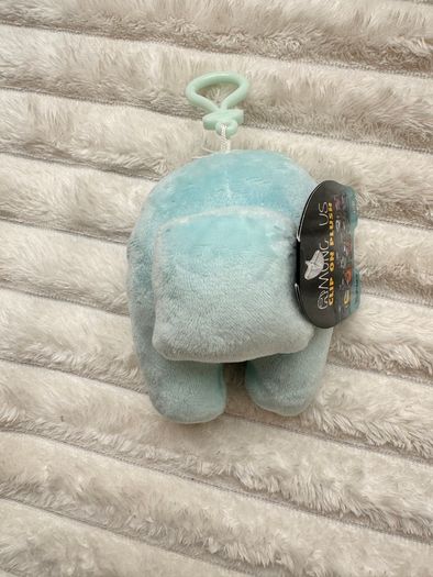 Light Blue Among Us keychain bag clip plush soft  approx. 11 cm. Please see photos