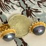 Carolyn Tyler Designer 22ct Gold & Tahitian Pearl Earrings Image 8
