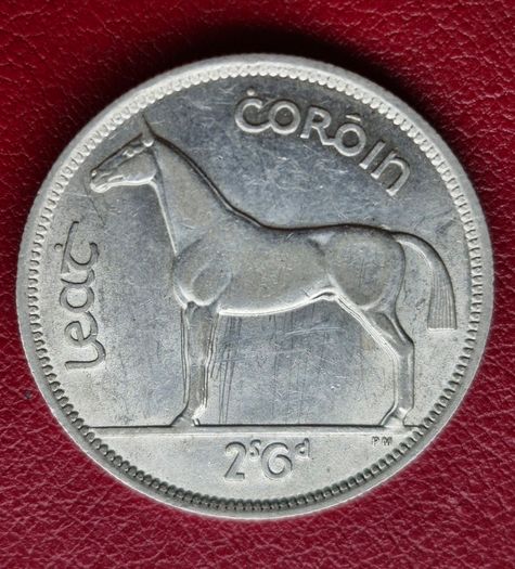 Ireland 1942 Excellent Silver Half Crown Coin