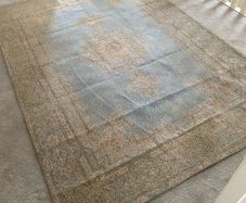 Vintage Style Chenille Rug 170x240cm, Soft Neutral Area Rug, Excellent Condition