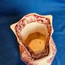 Vintage Mason's Vista Ironstone Pitcher: Pink & White Jug Image 10