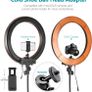 Lighting Kit: 48cm Outdoor 55W 5500K Dimmable LED Ring Light, Light Stand, Receiver for Smartphone, Youtube, TikTok, for Self Portrait Recording Image 4