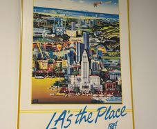 1984 Hiro Yamagata LA the Place Vintage Framed Poster