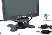 7" TFT LCD Car Rear View Backup Monitor+Wireless Parking Night Vision Camera Kit