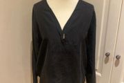 Cos silk black top size 10