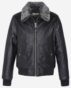 New Schott NYC LC930D Pilot Cowhide Leather Men's Jacket, Removable Collar