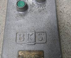 Large vintage machine on/off switch