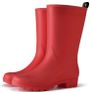 New WIDE CALF Hisea Wellies Wellington Boots Rubber Water and Slip Proof Image 3