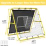 Double Sided Rebounder Net, Football Nets, Reforced Painted Poles, Adjustable Angles, Rebound Net with Target for Skills Training, Portable Football Goals for Garden, 120x120cm Image 2