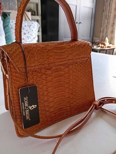 RARE Authentic Silvano Biagini Genuine Python Leather Handbag - New With Tags