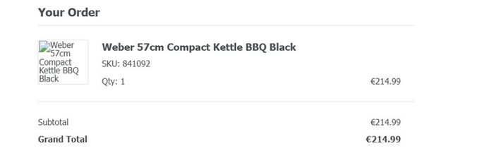 Weber 57cm Compact Kettle BBQ