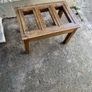 Luggage rack/ table from bray head hotel .solid oak Image 2
