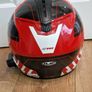 HJC C70 Motorcycle Helmet Koro MC1 Black White Red Image 5