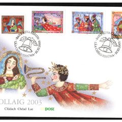 2003 Ireland Christmas 48c (ex Booklet) 48c, 50c & 57c Commemorative Stamps An Post First Day Cover (FDC)