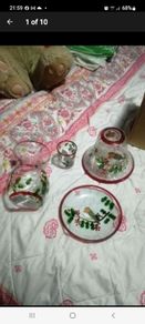glass christmas robin candle set