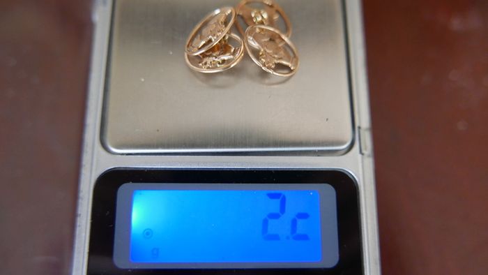 Pair Of Antique Irish 9c Gold 375 Cufflinks 2,2g