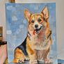 Happy Corgi - oil painting Image 7