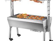 main image for ad BRAND NEW 132LBS Electric Roaster Grill 2 in 1 BBQ Rotisserie Grill W/ Lockable Wheels for Roasting Sheep, Turkey, Beef, Fish