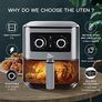 Air Fryer Oven, Uten 5.5L Air Fryers Home Use 1700W with Rapid Air Technology for Healthy Oil Free & Low Fat Cooking, Baking and Grilling with Recipe (FREE SHIPPING) Image 3