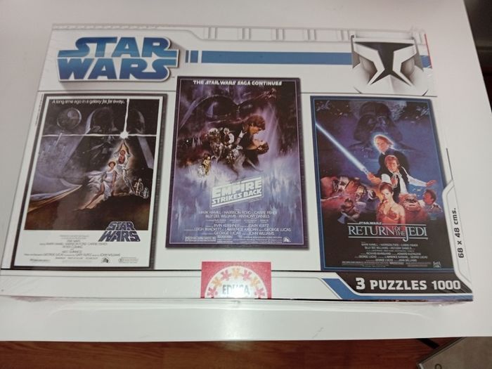 Rare 3 x 1000 Educa Star Wars Classic Trilogy 2008 Puzzle sealed